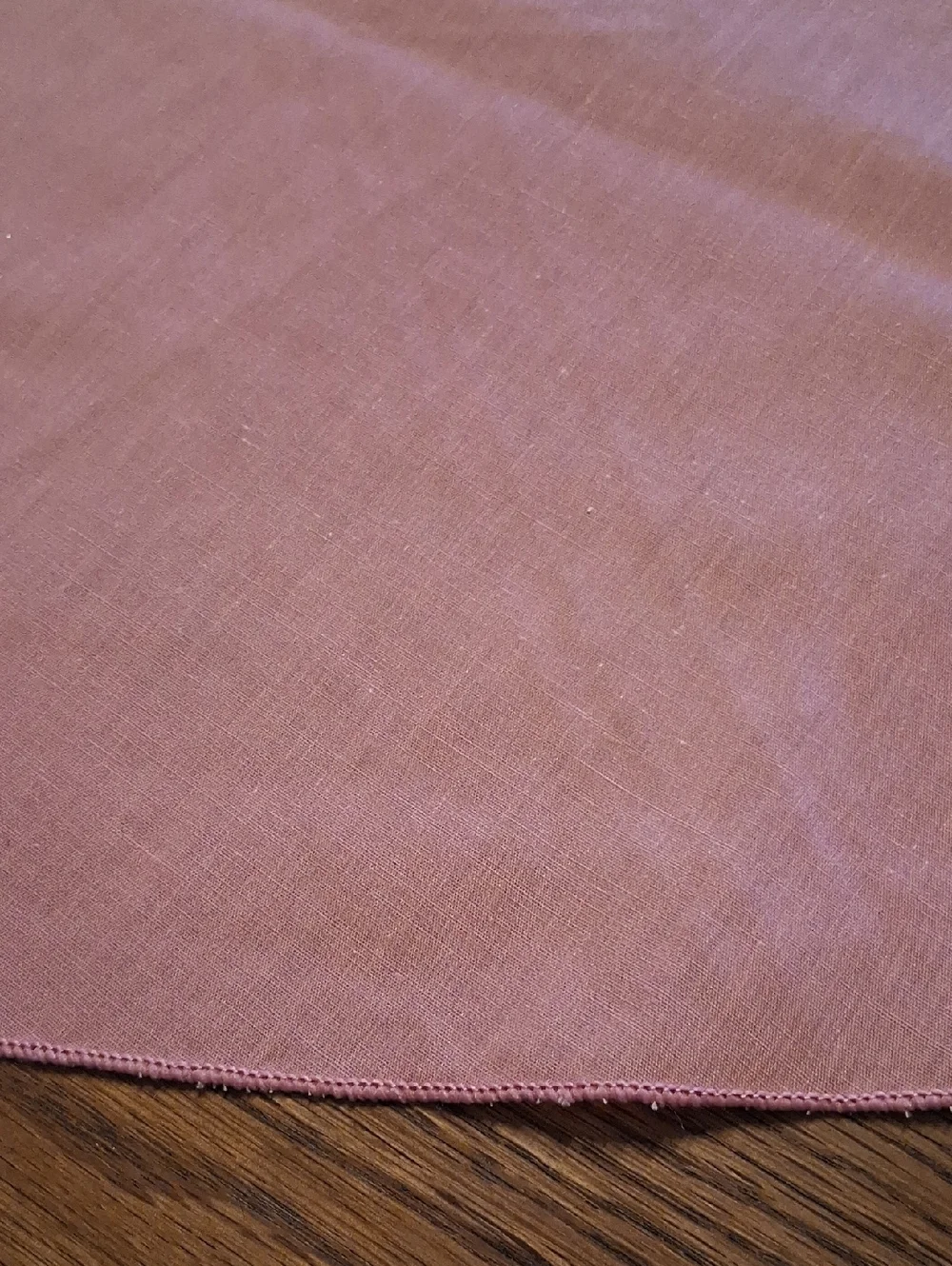 Rose pink oval tablecloth, 84